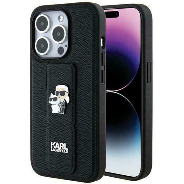 KARL LAGERFELD Mobilskal till iPhone 14 Pro Gripstand Saffiano Pins