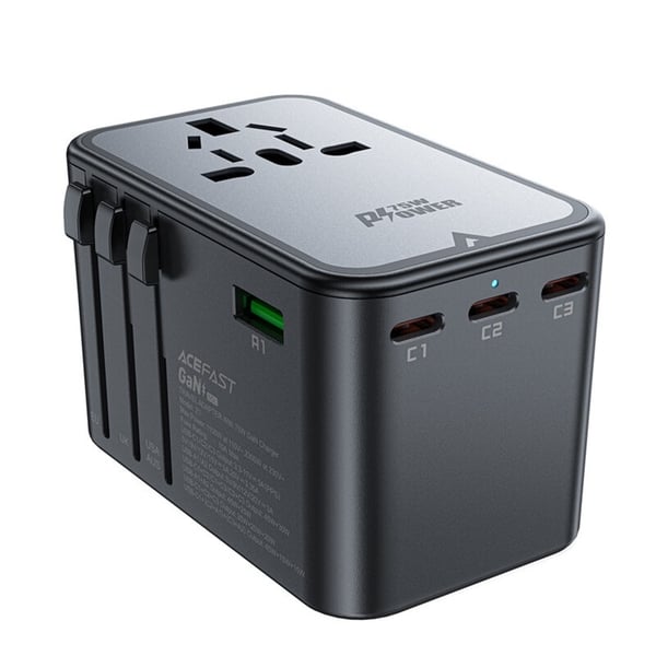 Acefast Reseladdare Adaptrar 3x USB-C/2x USB-A - Svart