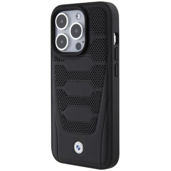 BMW Mobilskal till iPhone 15 Pro Max Läder Seats Pattern - Svart