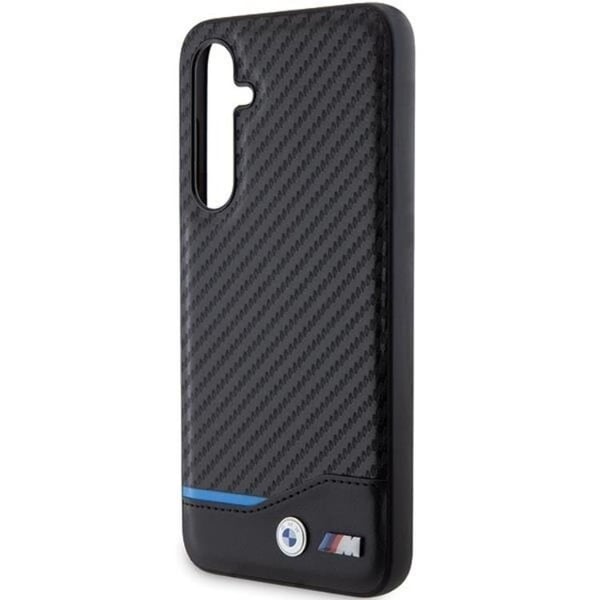 BMW Mobilskal till Galaxy S23 FE Läder Carbon - Svart