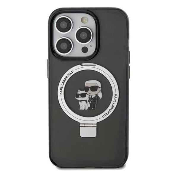 KARL LAGERFELD Mobilskal till iPhone 11/XR MagSafe Ringställ - Svart