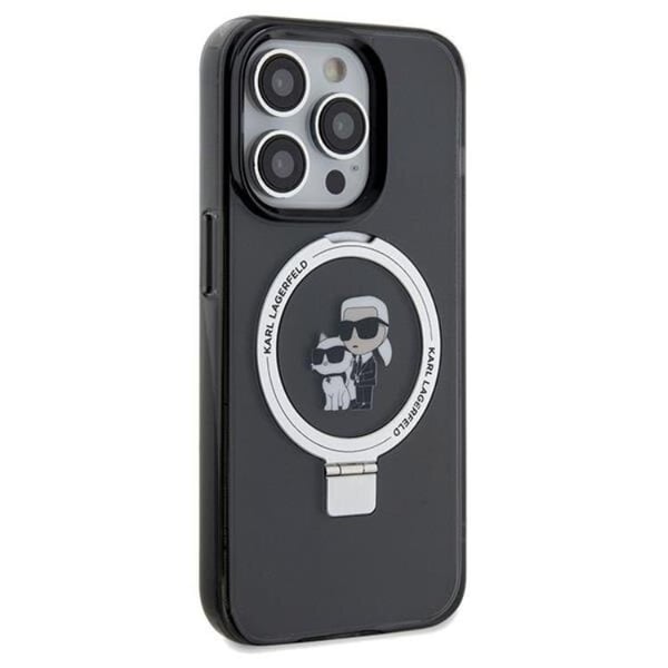 KARL LAGERFELD Mobilskal till iPhone 11/XR MagSafe Ringställ - Svart