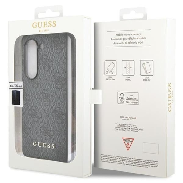 Guess-puhelinkotelo Galaxy Z Fold 5 Charms Collection - Harmaa