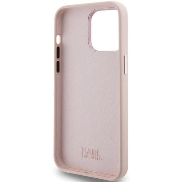 KARL LAGERFELD Mobilskal till iPhone 15/14 Plus Silikon Metal Pin