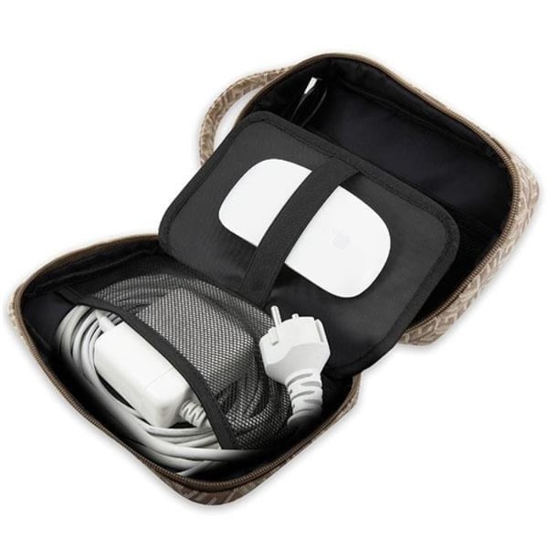 Guess Organizer Taske gCube Stripe - Brun