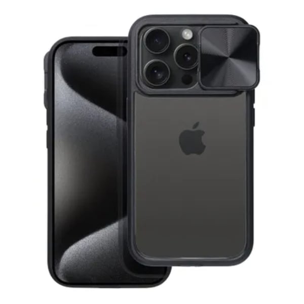 iPhone 12 Pro Slider -kuori - Musta