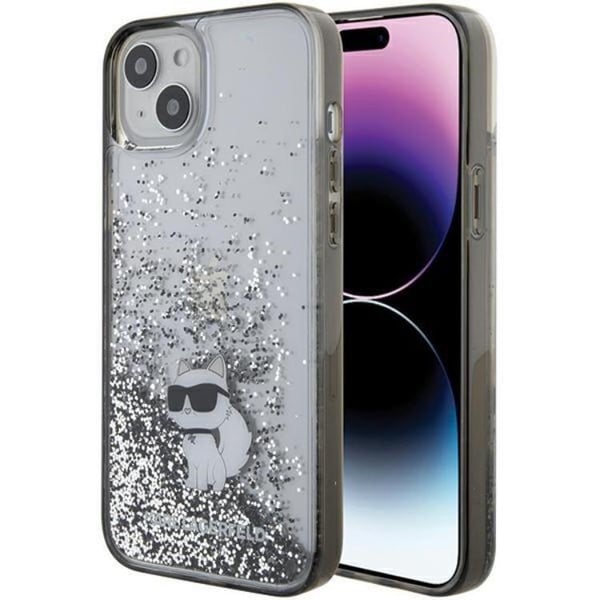 KARL LAGERFELD Mobilskal till iPhone 15 Plus Liquid Glitter Choupette