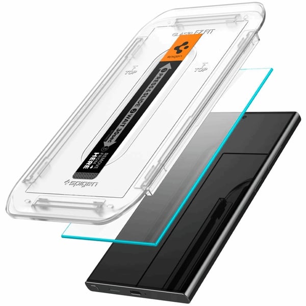 Spigen [2-Pack] Galaxy S24 Ultra Härdat glas Skärmskydd EZ-Fit