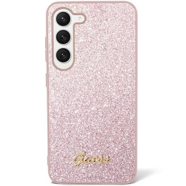 Guess Mobilskal till Galaxy S24 Glitter Script - Rosa