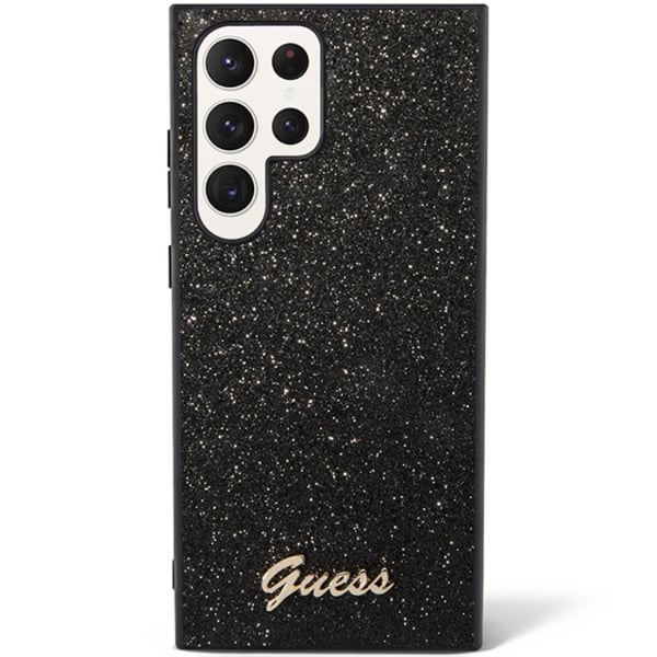 Guess Mobilskal till Galaxy S24 Ultra Glitter Script - Svart