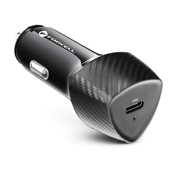 Forcell Billaddare USB-C Med Kabel Typ-C - Svart