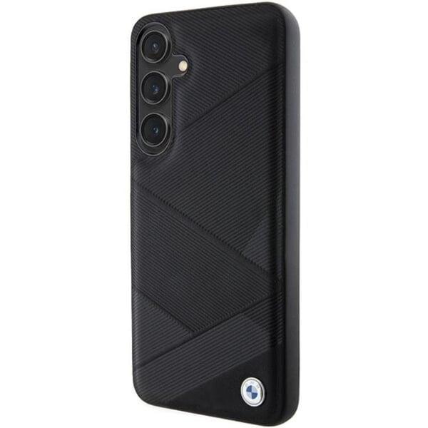 BMW Mobilskal till Galaxy S24 Signature Läder Crossing Line Pattern