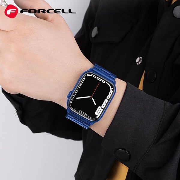 Forcell Apple Watch (42/44/45/49mm) Rem F-Design - Blå