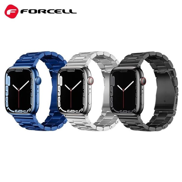 Forcell Apple Watch (38/40/41mm) Armbånd F-Design - Sølv