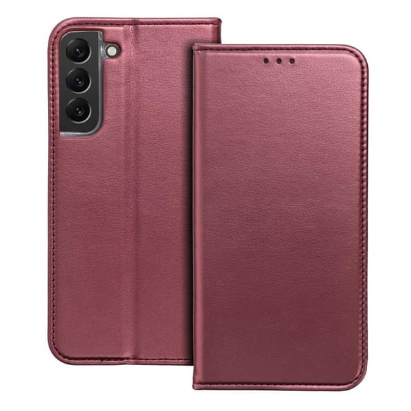 iPhone 15 Plus Plånboksfodral Smart Magento - burgundy