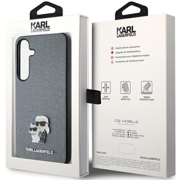 Karl Lagerfeld Mobilskal till Galaxy S24 Plus Saffiano Metal Pin