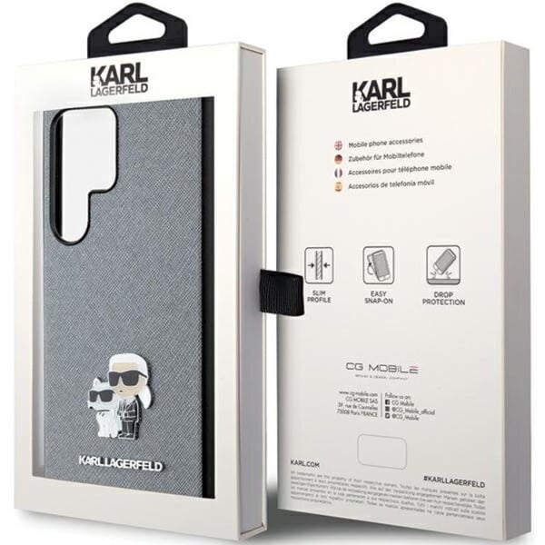Karl Lagerfeld Mobilskal till Galaxy S24 Ultra Saffiano Metal Pin