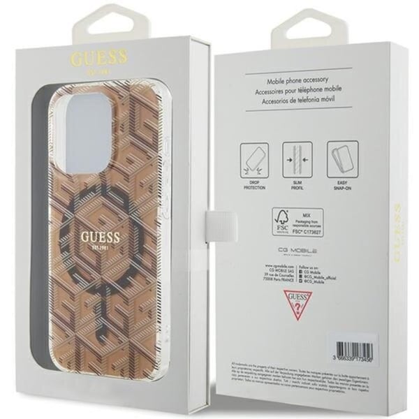 Guess Mobilskal till iPhone 15 Pro Magsafe IML GCube - Brun