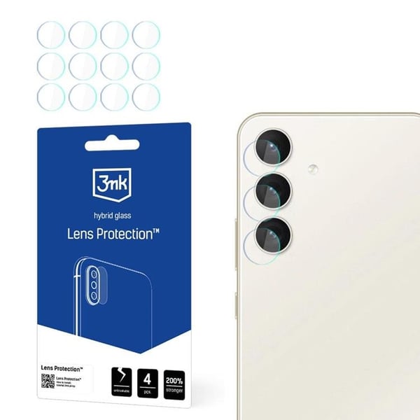 3MK Galaxy S24 HybridGlass kameralinsedæksel - gennemsigtig