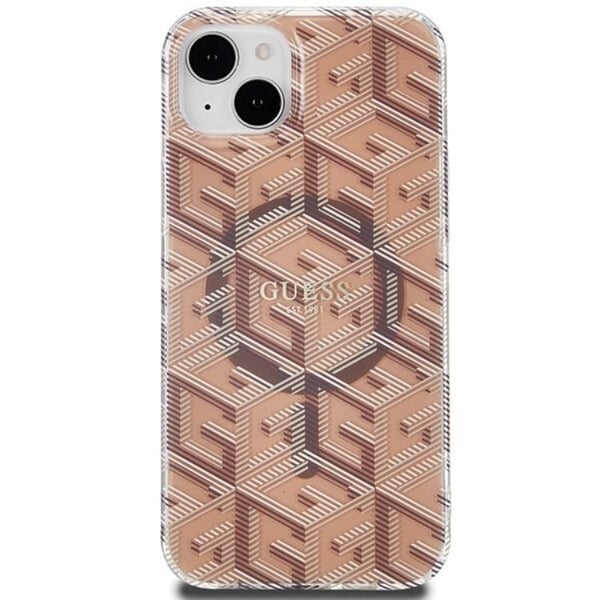 Guess Mobilskal till iPhone 15/14/13 Magsafe IML GCube - Brun