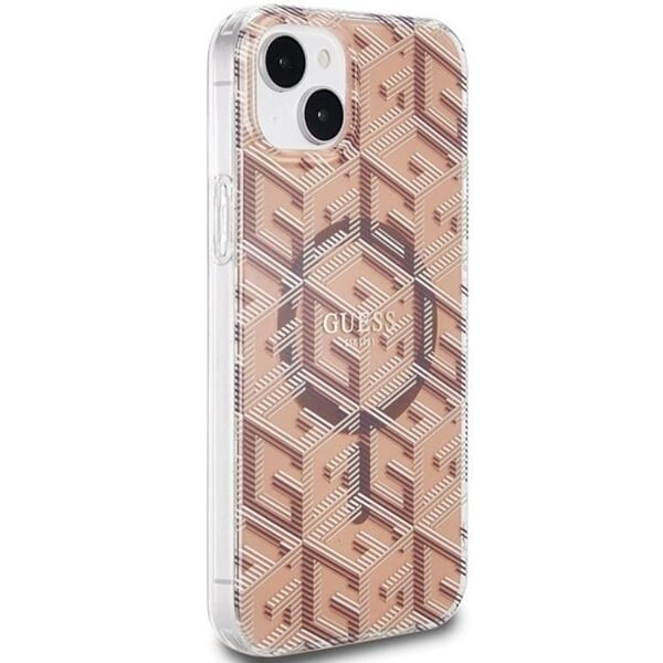 Guess Mobilskal till iPhone 15/14 Plus Magsafe IML GCube - Brun