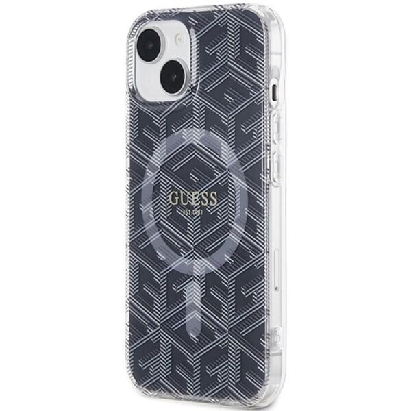 Guess Mobilskal till iPhone 15/14 Plus Magsafe IML GCube - Svart