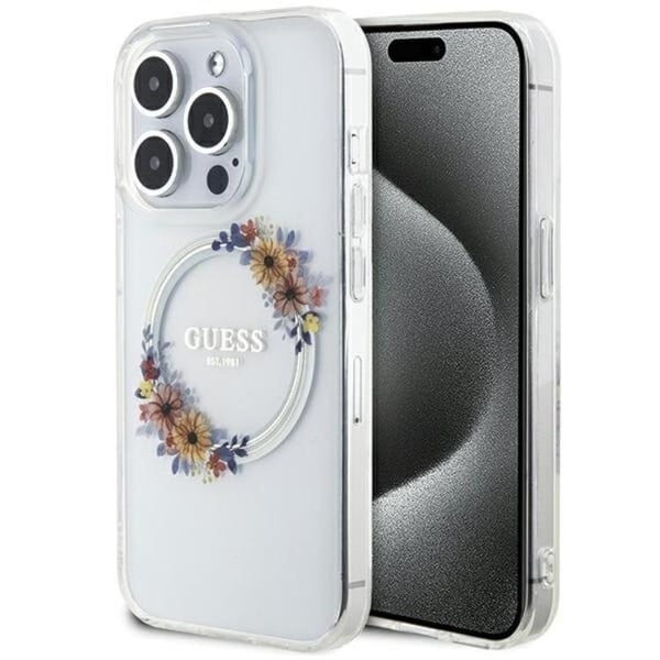 Guess Mobilskal till iPhone 15 Pro Max Magsafe IML Flowers Wreatch