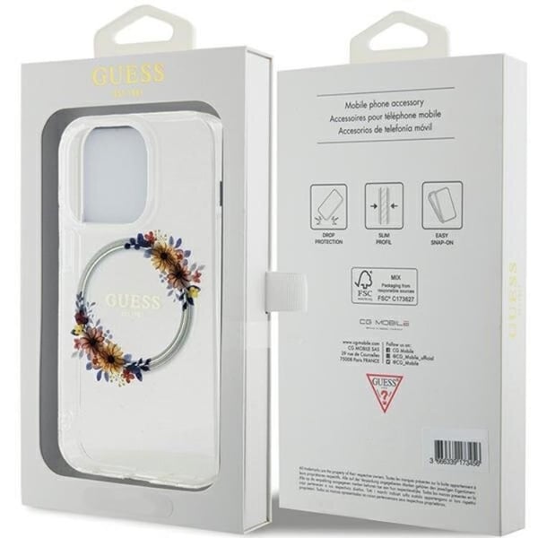 Guess Mobilskal till iPhone 15 Pro Max Magsafe IML Flowers Wreatch