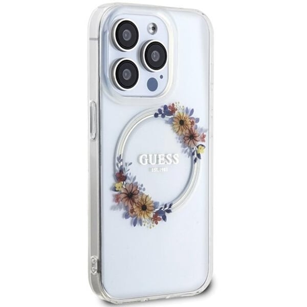 Guess Mobilskal till iPhone 15 Pro Max Magsafe IML Flowers Wreatch