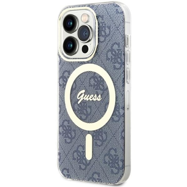 Guess Telefontaske til iPhone 15 Pro Max Magsafe IML - Blå