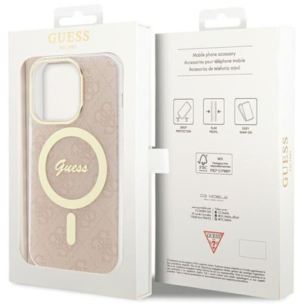 Guess Mobilskal till iPhone 15 Pro Magsafe IML - Rosa
