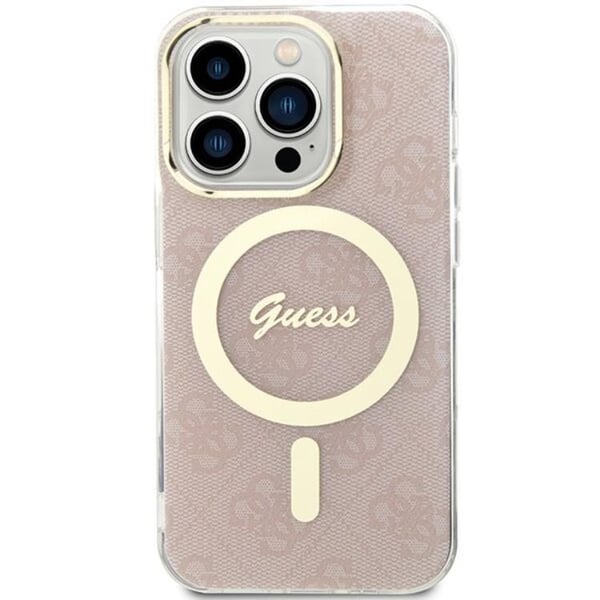 Guess Mobilskal till iPhone 15 Pro Magsafe IML - Rosa