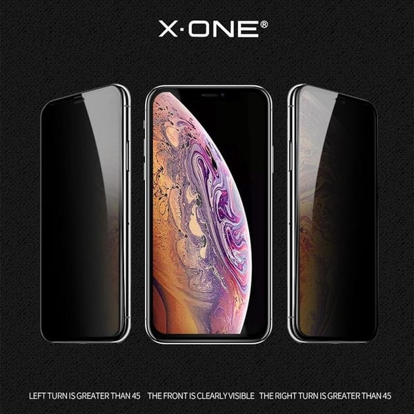 X-One iPhone 15 Härdat Glas Skärmskydd Privacy - Svart
