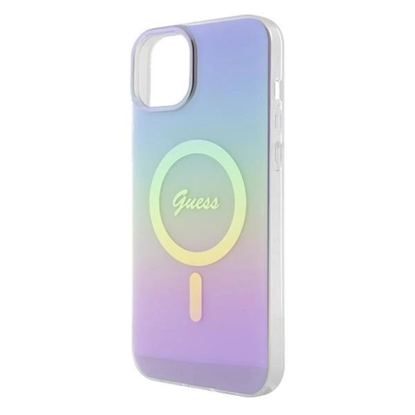 Guess Mobilskal till iPhone 15 Plus Magsafe IML Iridescent - Lila