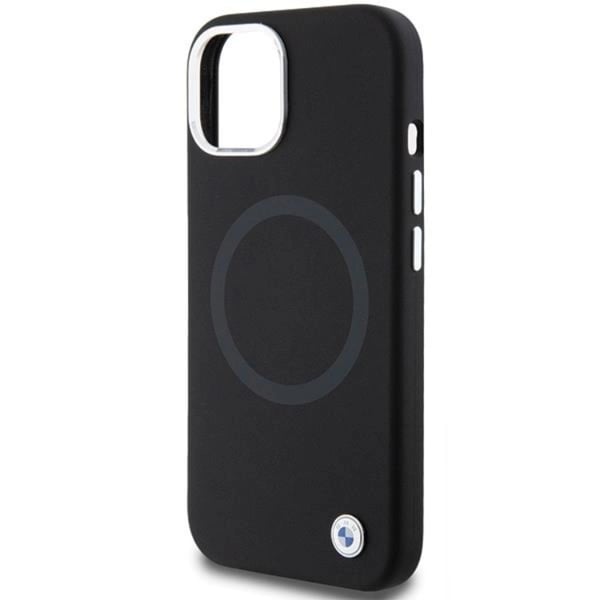 BMW Mobilskal till iPhone 15 Plus Magsafe Signature Liquid Silikon - Svart