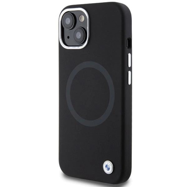 BMW Mobilskal till iPhone 15 Plus Magsafe Signature Liquid Silikon - Svart