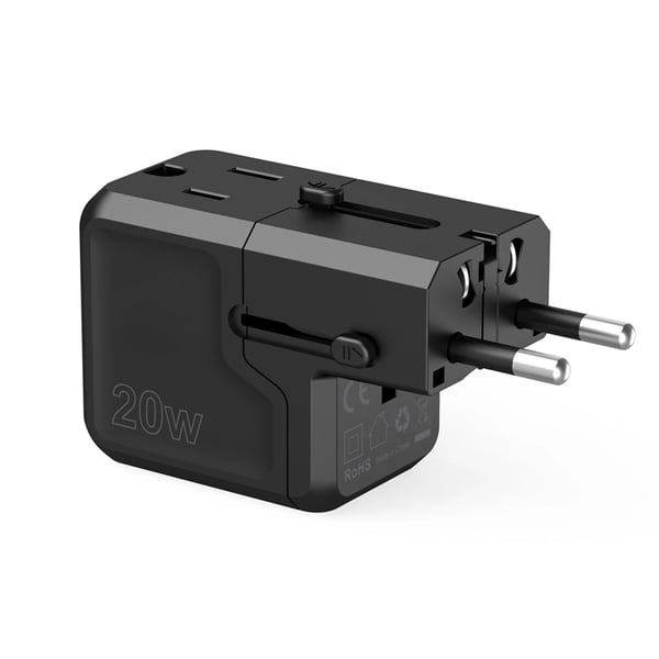 Choetech USB-C USB-A PD 20W Reseladdare USA EU UK AU