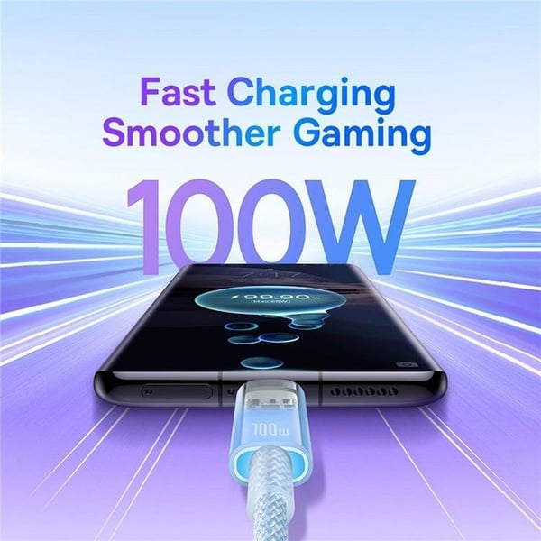 Baseus USB-C till USB-C kabel 2m 100W - Blå