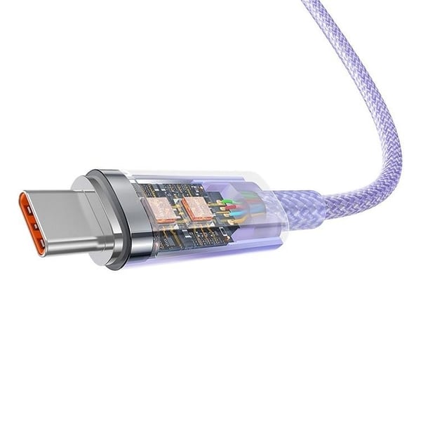Baseus USB-C - USB-A -kaapeli 2m 100W - Violetti
