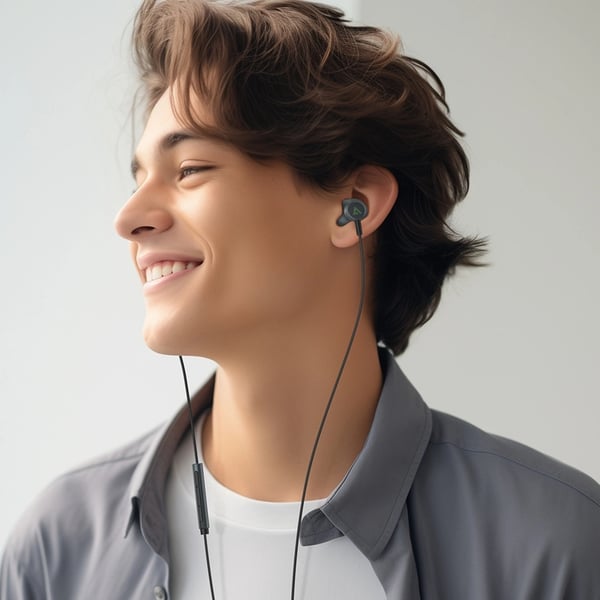 Acefast In-Ear Lightning-kuulokkeet 1.2m - Musta