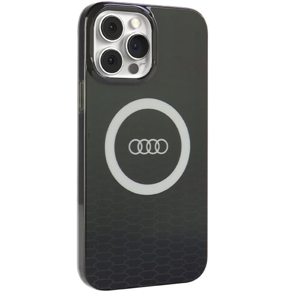 Audi Telefontaske til iPhone 13 Pro Max Magsafe IML Stort Logo - Sort