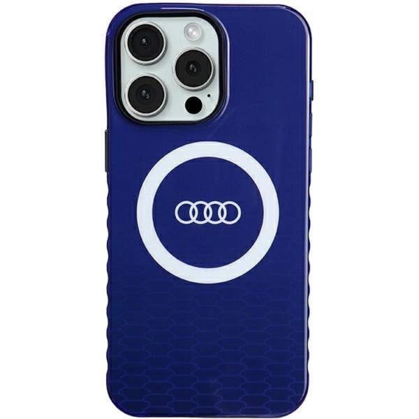 Audi Mobilskal till iPhone 15 Pro Max Magsafe IML Big Logo - Blå