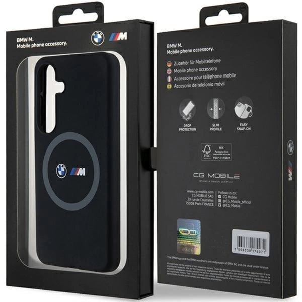 BMW Mobilskal till Galaxy S24 Plus Magsafe M Silikon Printed Ring - Svart