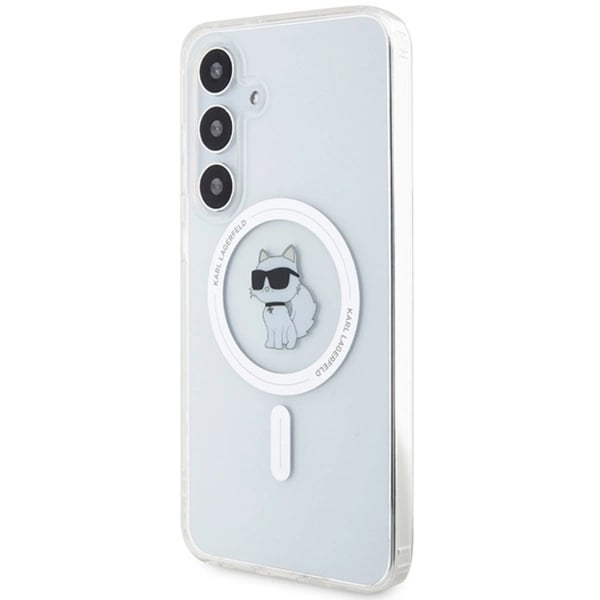 Karl Lagerfeld Mobilskal till Galaxy S24 Magsafe IML Choupette - Clear