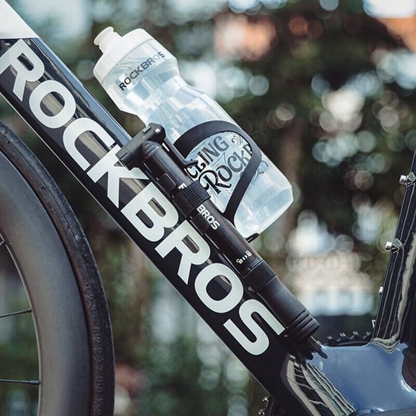 Rockbros handpump för cykel + skruvmejsel - Svart