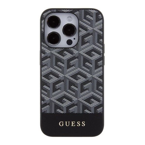Guess Mobilskal till iPhone 15 Pro Magsafe GCube Stripes - Svart