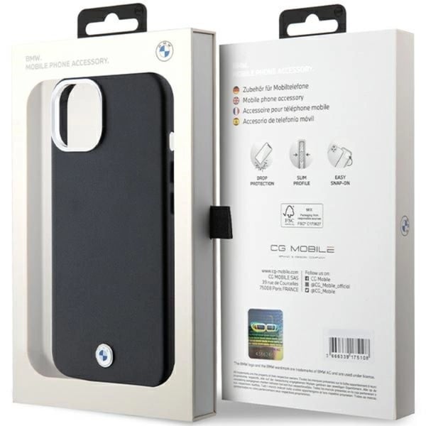BMW-puhelinkotelo iPhone 15/14 Plus Magsafe Signature Wrapped Metal