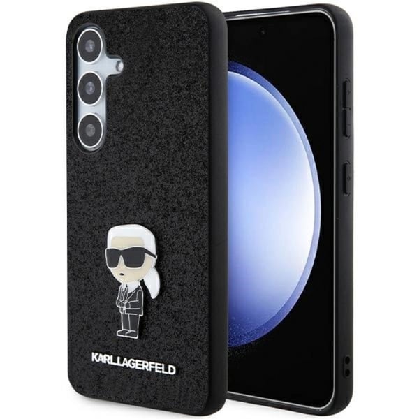 KARL LAGERFELD Mobilskal till Galaxy S24 Fixed Glitter Ikonik Logo
