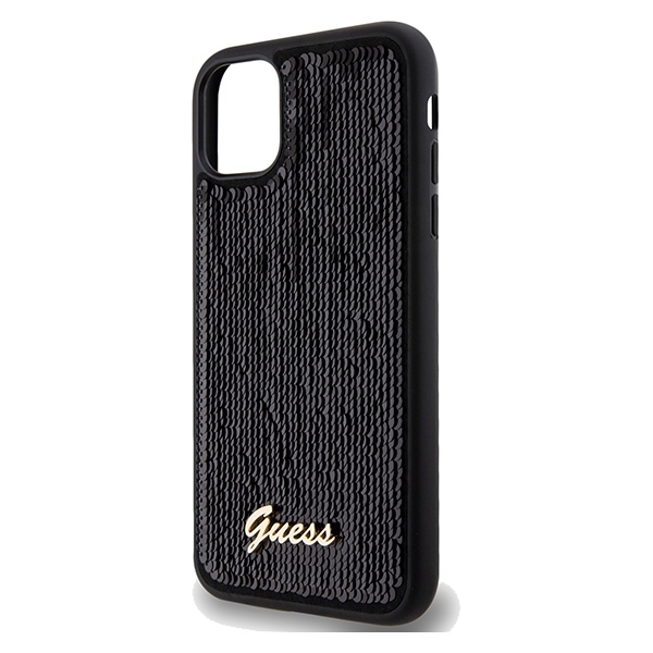 Guess iPhone 11 Sequin Script Metal Sort Taske