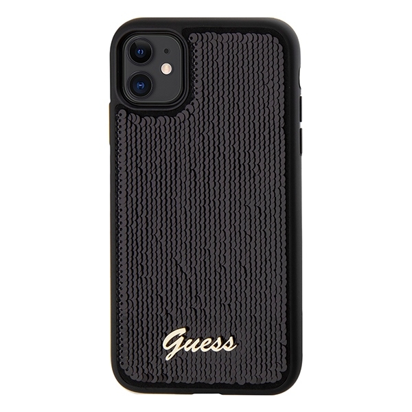 Guess iPhone 11 Sequin Script Metal Sort Taske